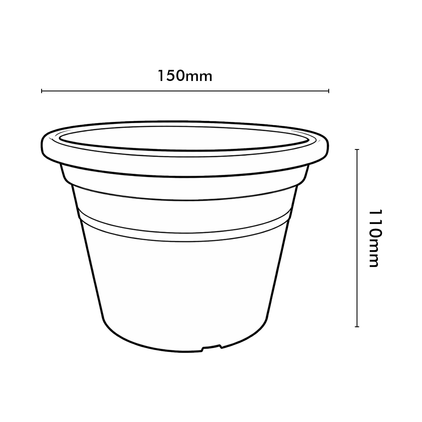 Moda 15cm Round Transparent Aqua Plastic Pot, small aqua transparent round plastic pot for indoor plants