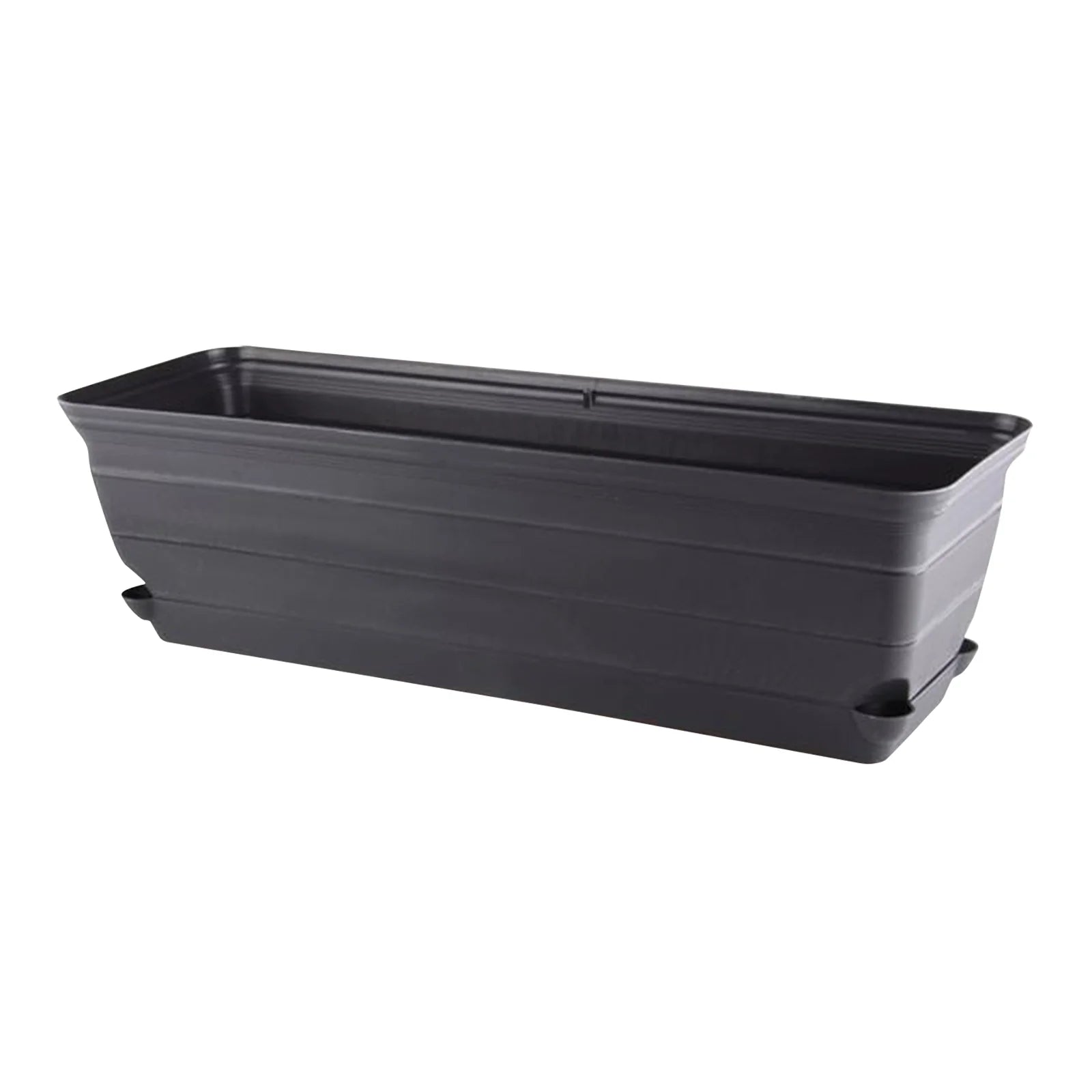 Moda 60cm Charcoal Self Watering Roman Trough Planter, large charcoal classic-style rectangular trough with water reservoir