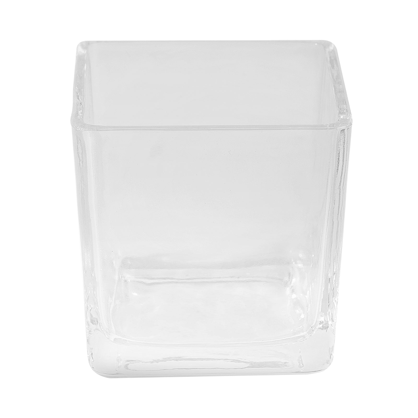 Moda 8cm Glass Square Planter, small square glass pot for succulents and small indoor plants