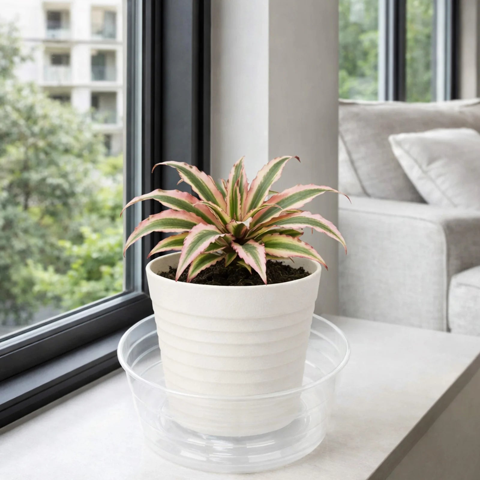Moda 10.2cm Clear Vinyl Pot Liner, small transparent vinyl inner liner to protect decorative pots