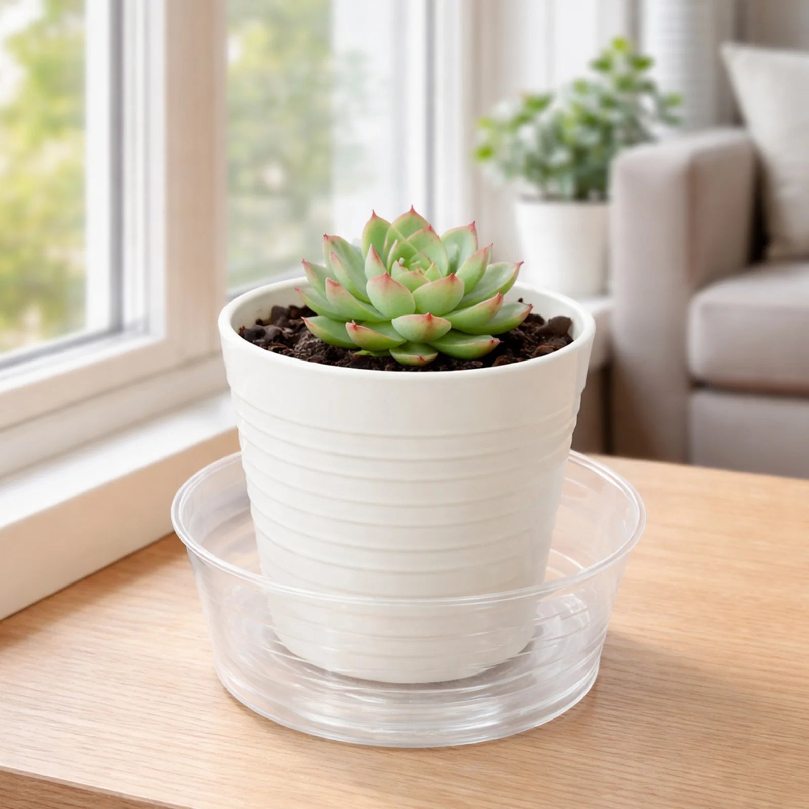 Moda 10.2cm Clear Vinyl Pot Liner, small transparent vinyl inner liner to protect decorative pots