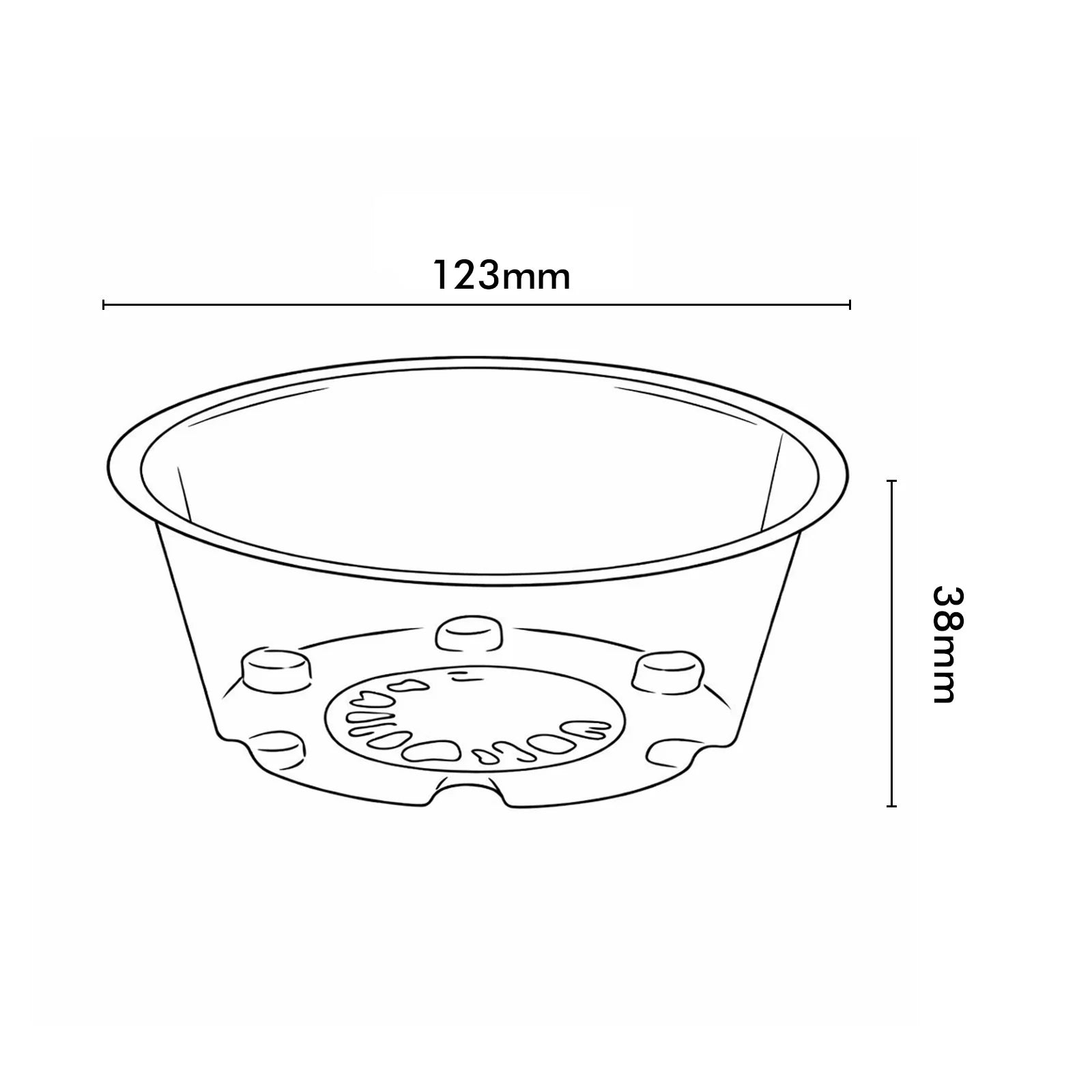 Moda 12.3cm Clear Vinyl Pot Saucer, small flexible clear vinyl drip tray for indoor pots