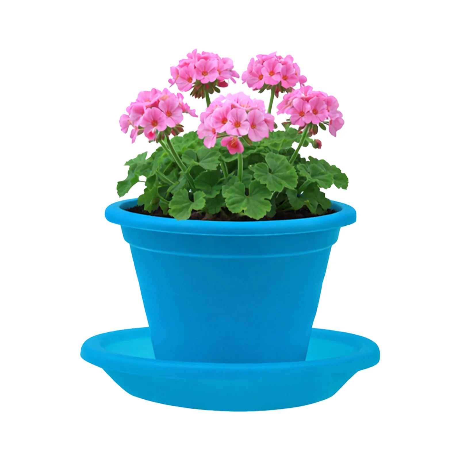 Moda 14cm Aqua Transparent Round Plant Saucer, small aqua clear plastic drip tray for indoor pots