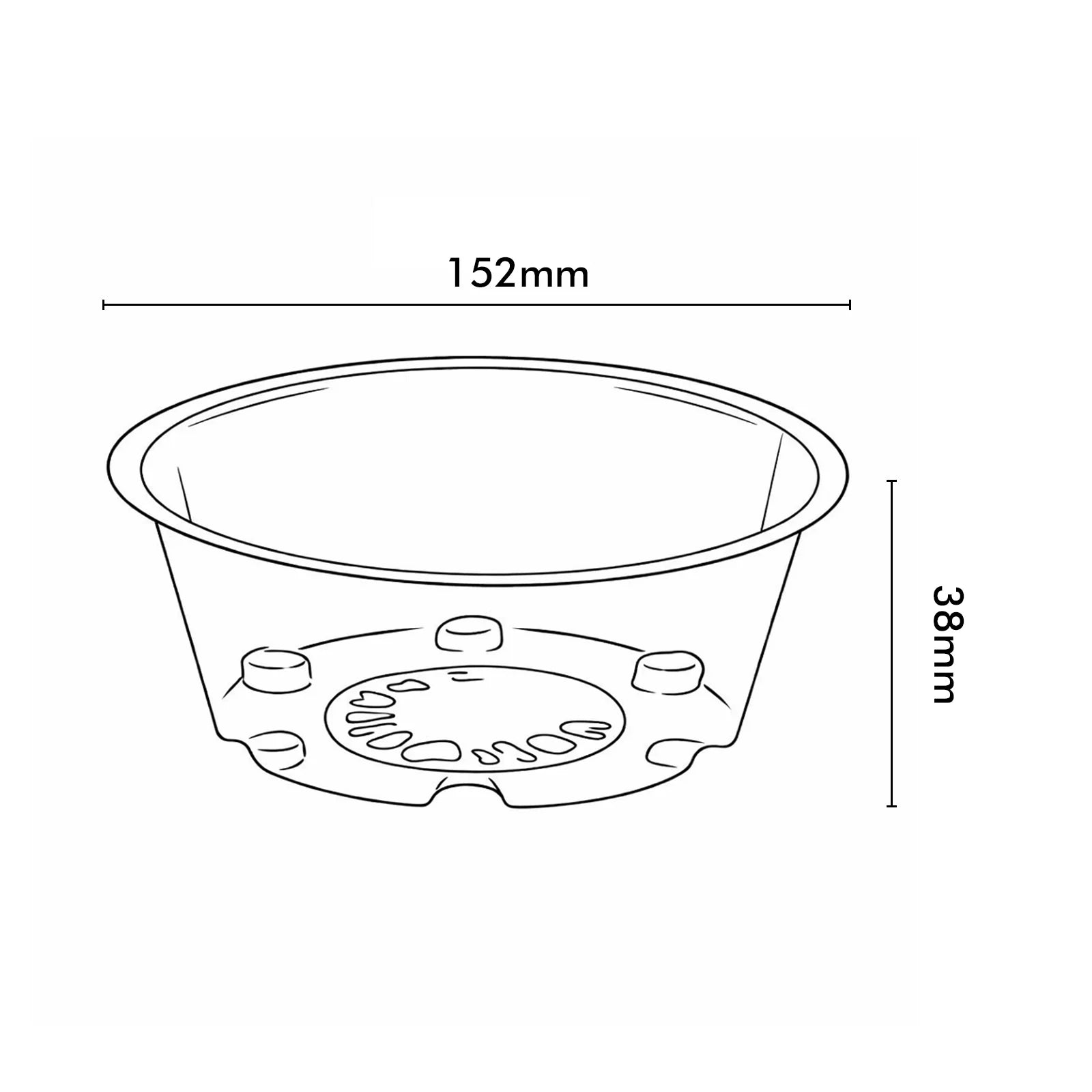 Moda 15.2cm Clear Vinyl Pot Saucer, medium flexible clear vinyl drip tray for indoor pots
