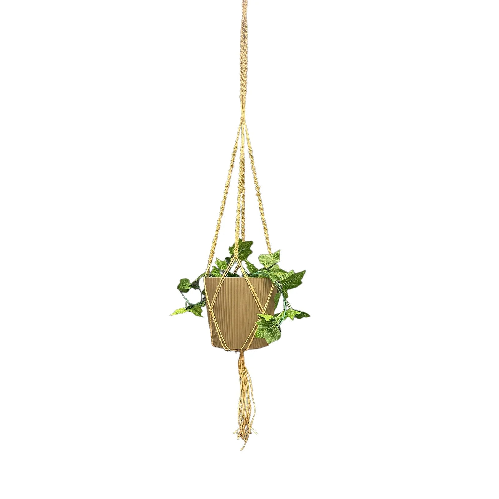 Moda 155cm Boho Jute Macrame Pot Hanger, long natural jute rope hanging planter for indoor and outdoor plants