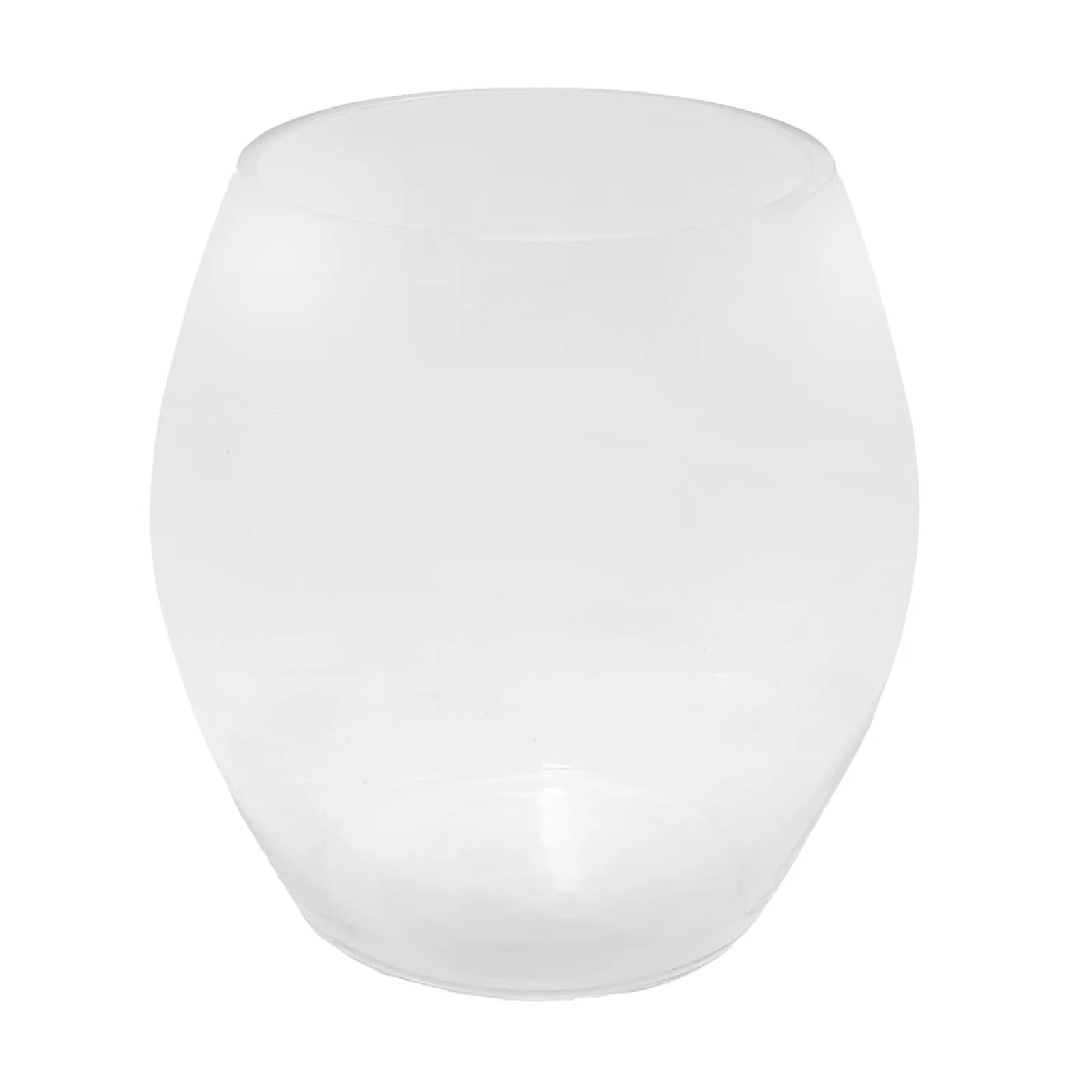 Moda 17cm Glass Bowl Planter, medium round glass bowl pot for succulents and indoor plants