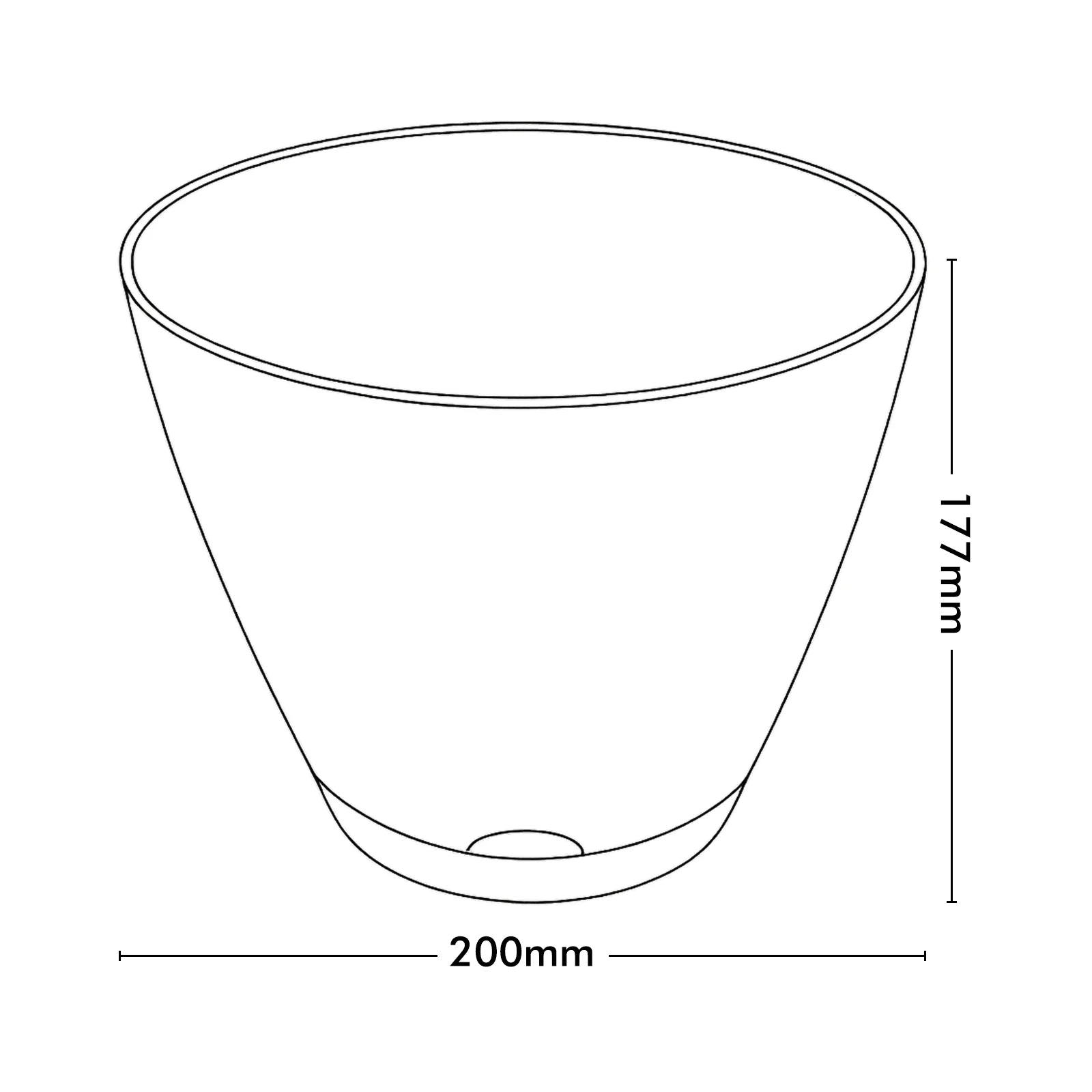 Moda 20cm Charcoal Oslo Self-Watering Planter, medium charcoal modern round pot with built-in water reservoir