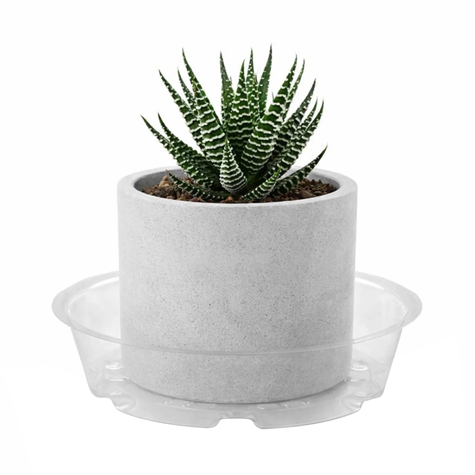 Moda 20cm Clear Vinyl Pot Saucer, large flexible clear vinyl drip tray for indoor pots