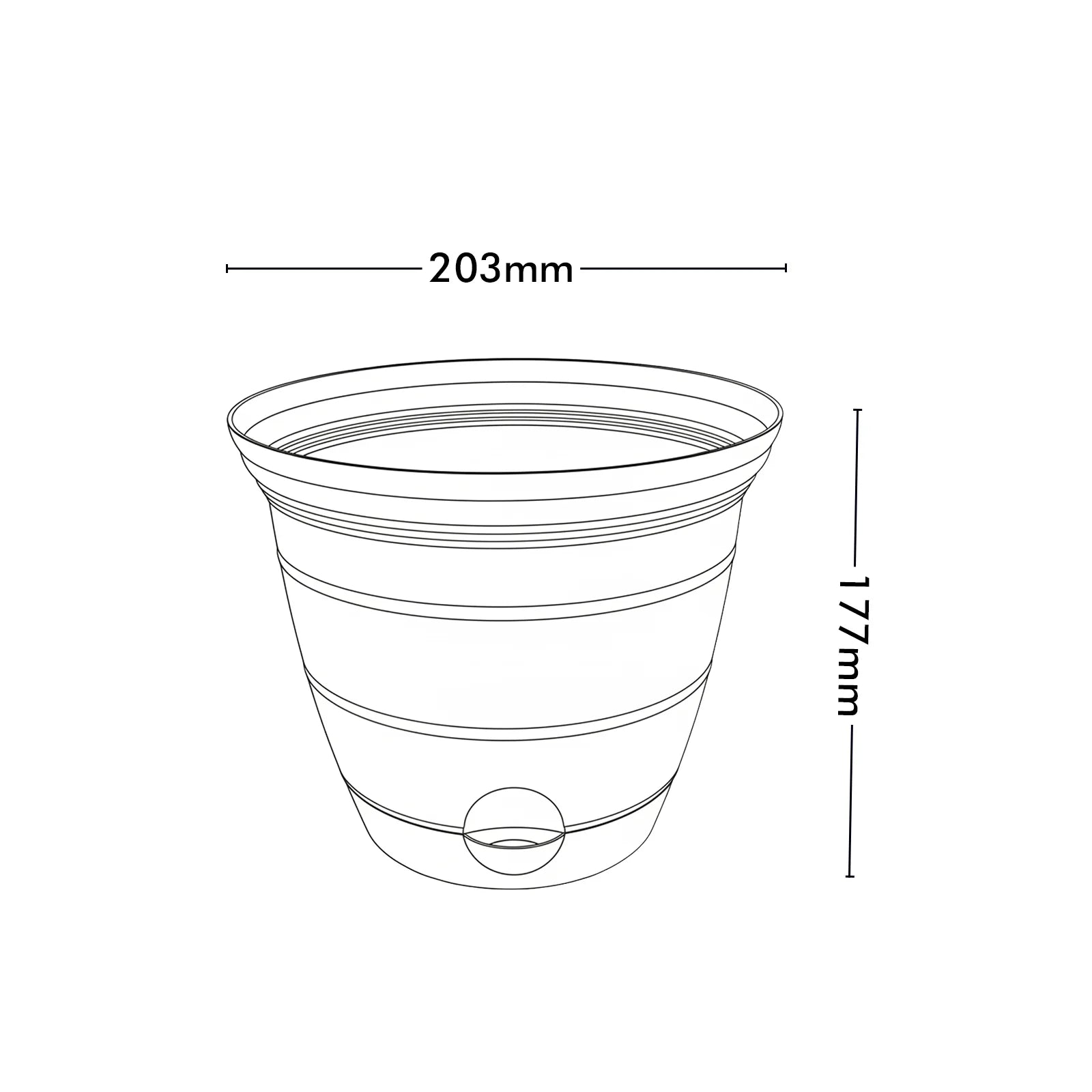 Moda 20cm Grey Roman Self-Watering Planter, medium grey classic-style pot with built-in water reservoir