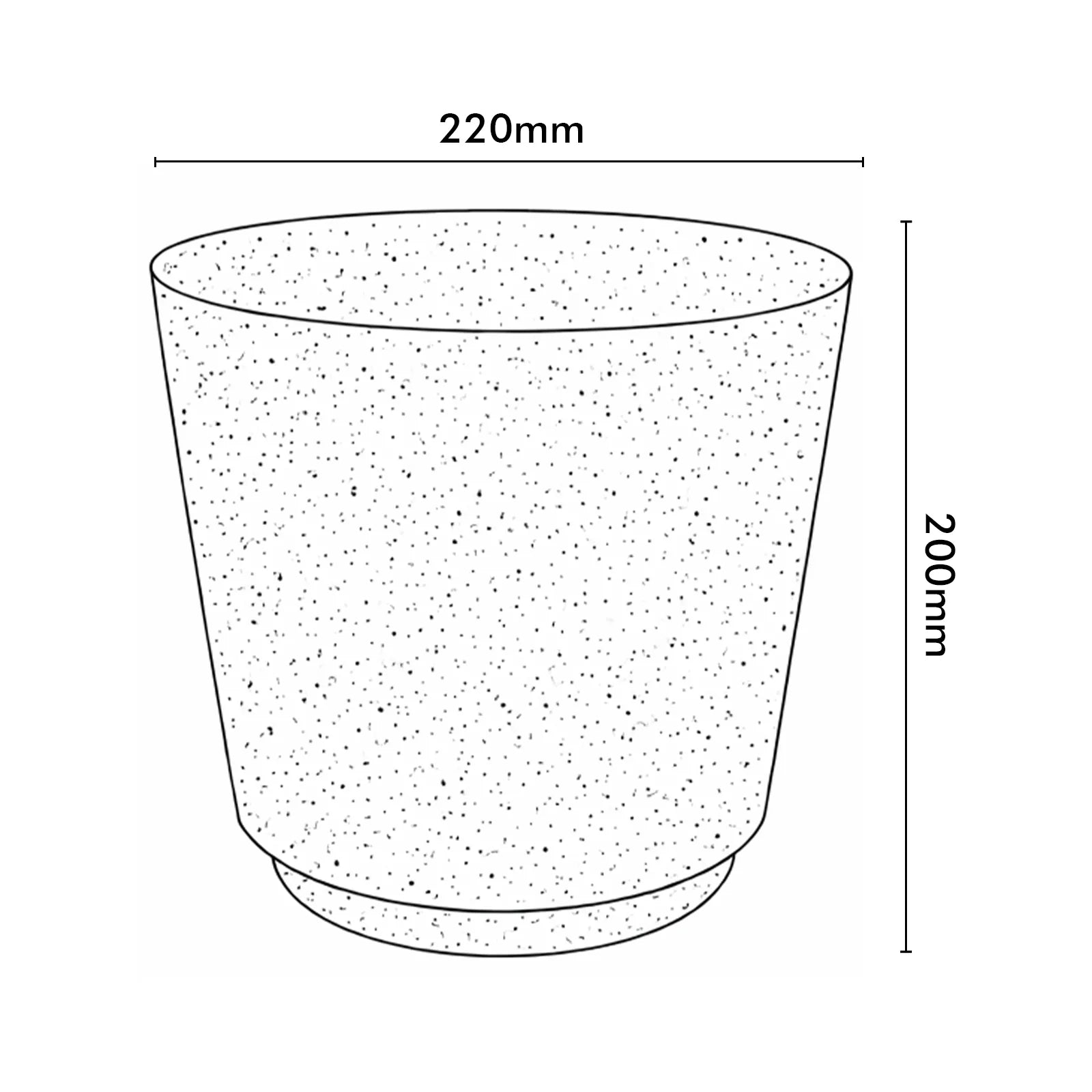 Moda 22cm Brown Round Stonelite Self-Watering Plastic Pot, medium brown stone-look pot with self-watering reservoir