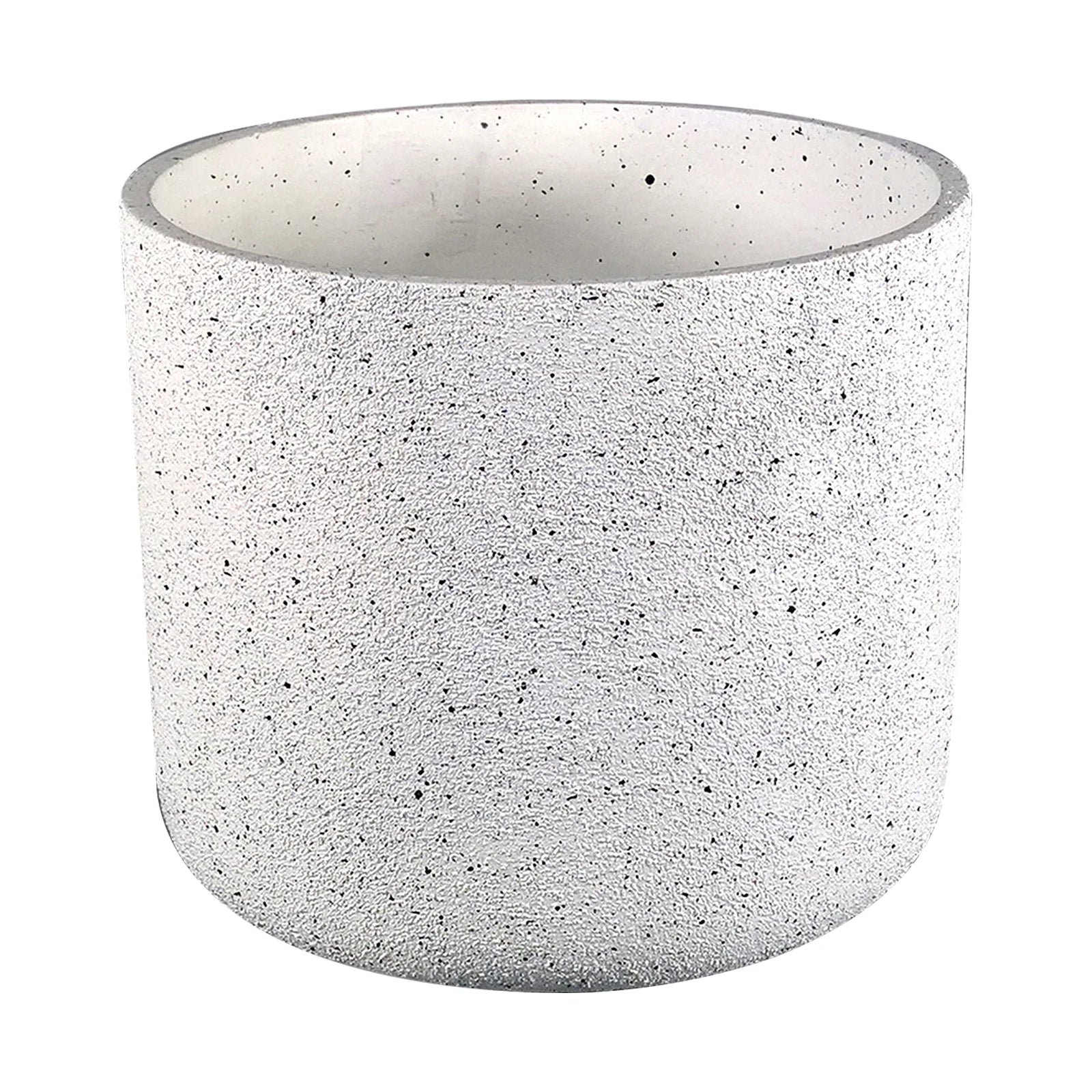 Moda 22cm White Stonelite Sphere Planter, medium round ball-shaped white lightweight stone-look pot