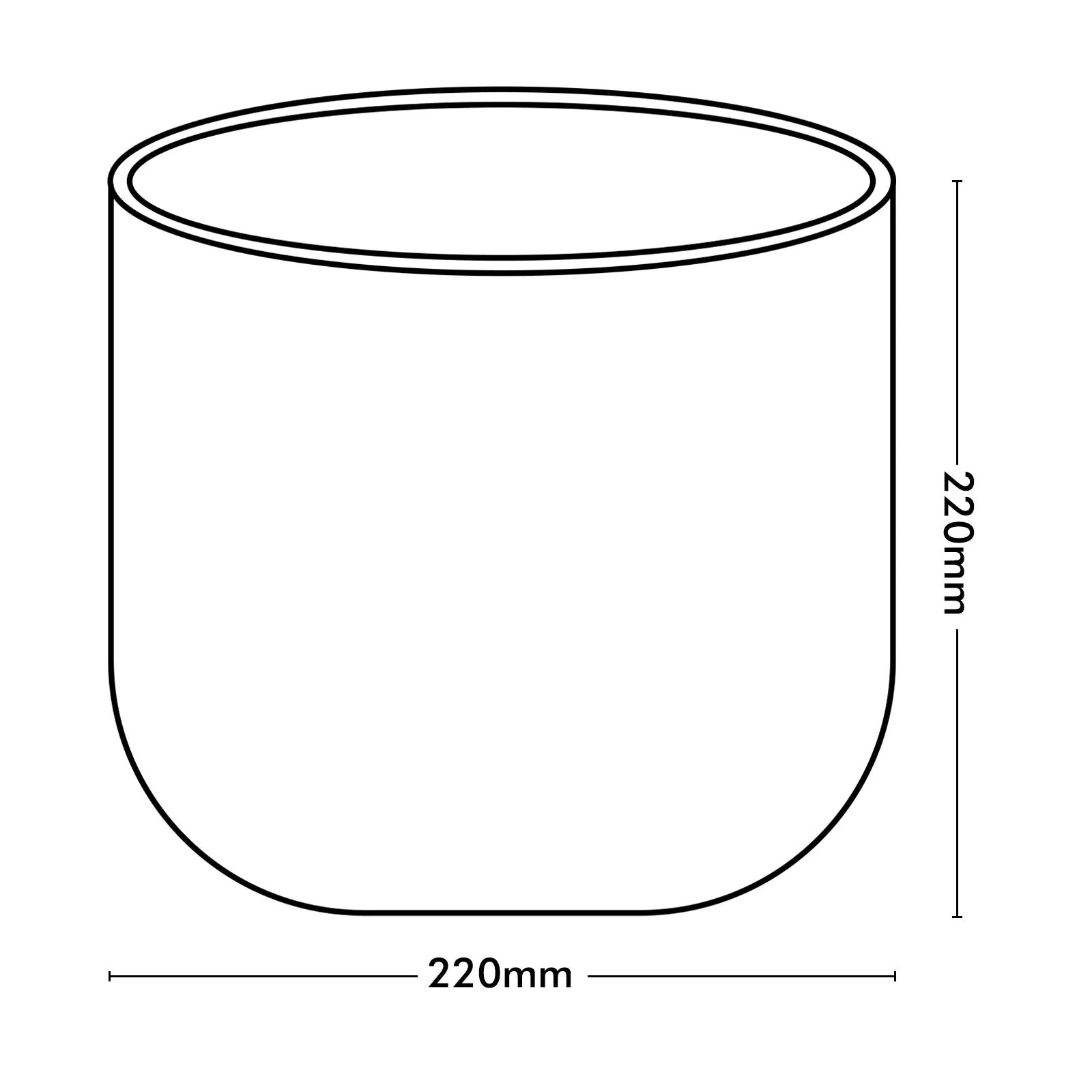 Moda 22cm White Stonelite Sphere Planter, medium round ball-shaped white lightweight stone-look pot