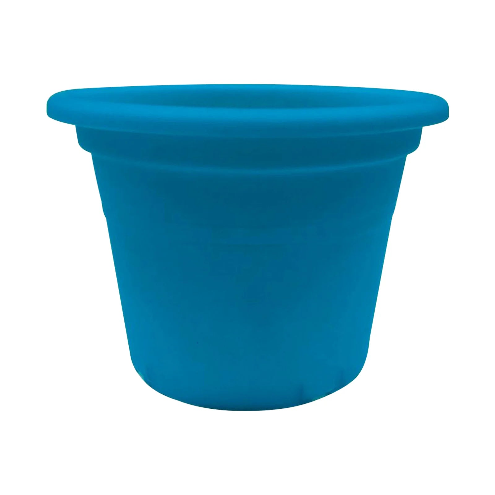 Moda 25cm Aqua Round Transparent Cylinder Planter, medium aqua transparent cylindrical plastic pot for indoor plants