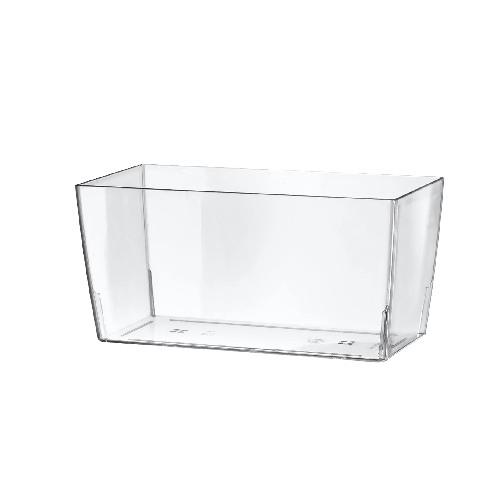 Moda 25cm Clear Coimbra Planter, transparent plastic round pot for showcasing plant roots