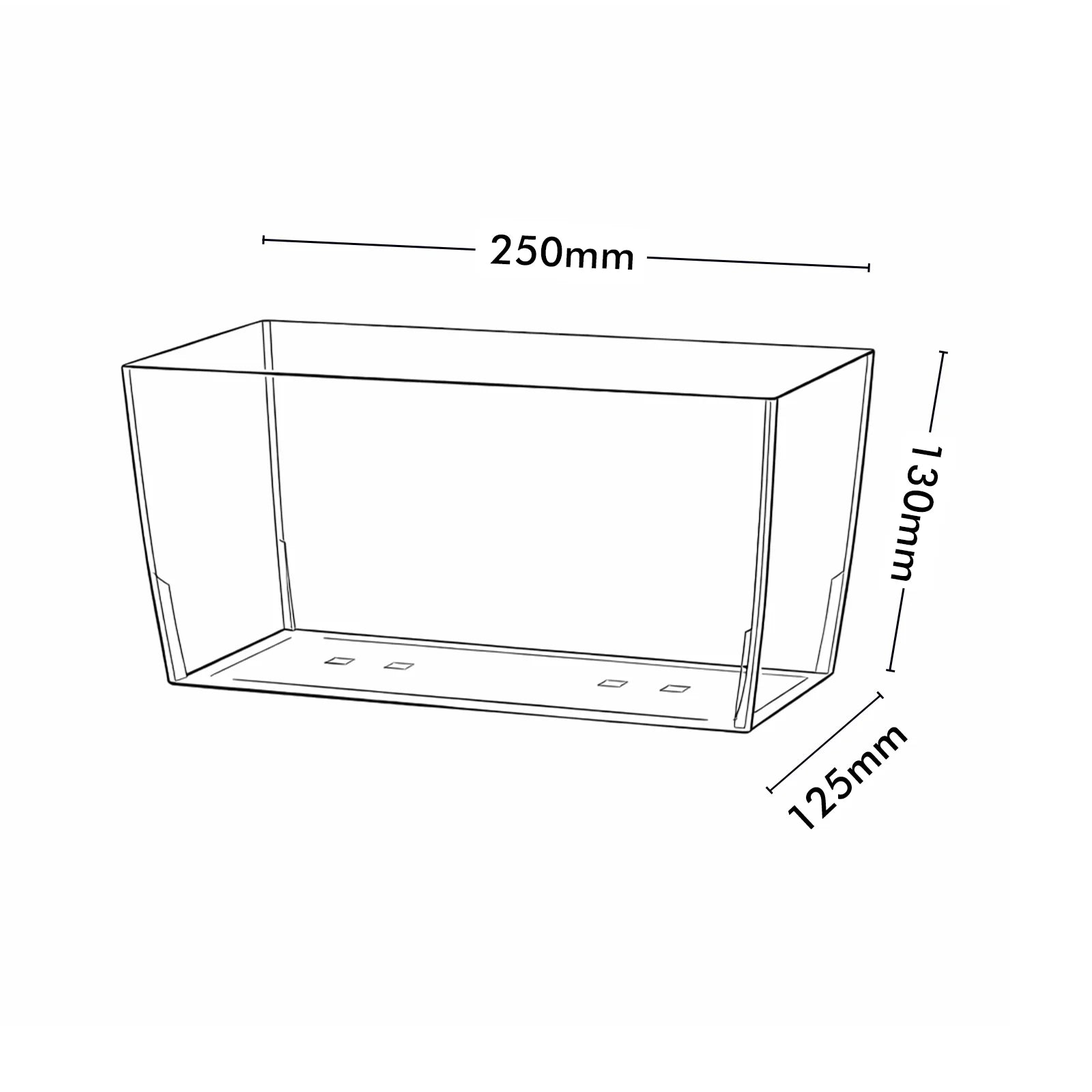 Moda 25cm Clear Coimbra Planter, transparent plastic round pot for showcasing plant roots