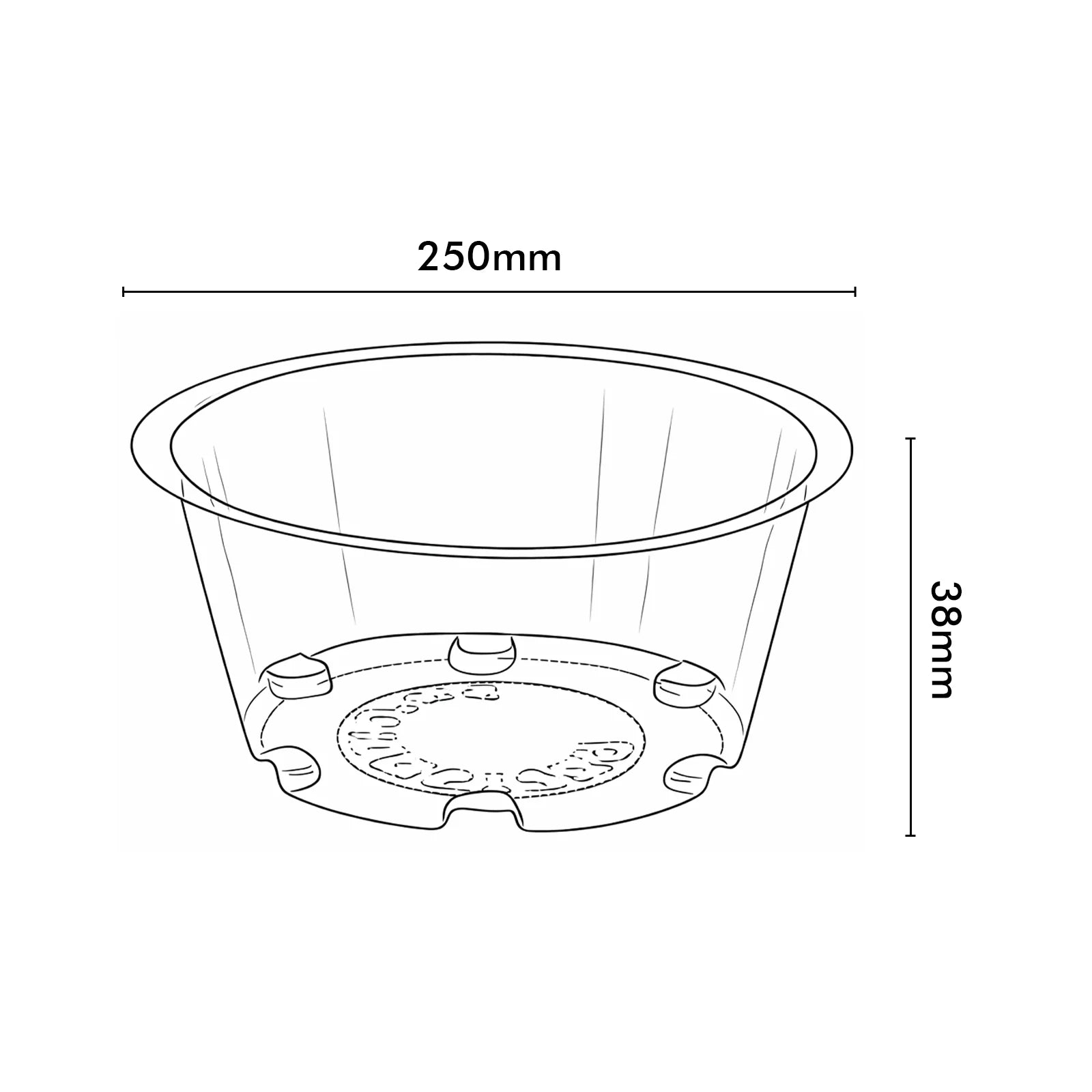 Moda 25cm Clear Vinyl Pot Saucer, extra large flexible clear vinyl drip tray for indoor pots