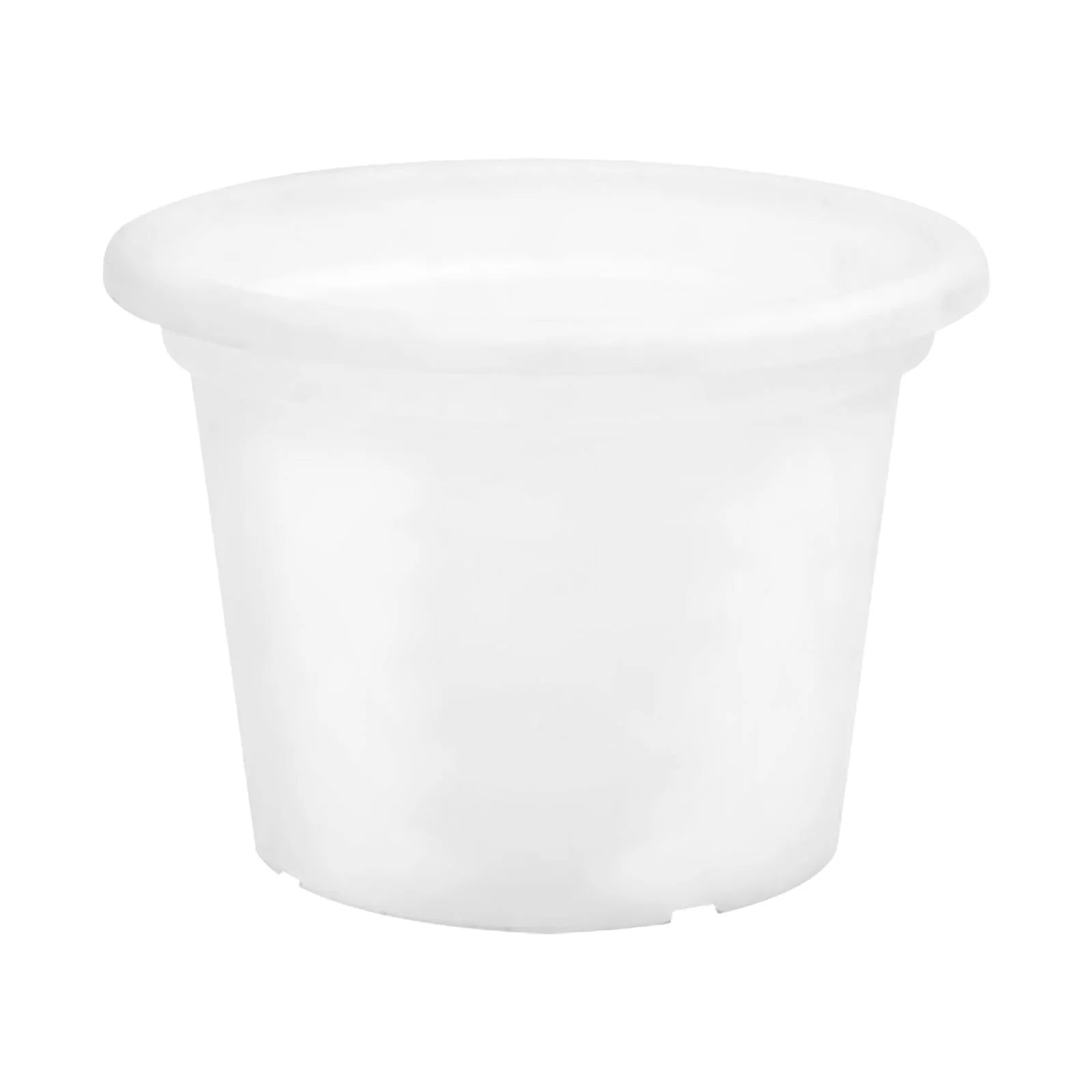 Moda 25cm White Round Transparent Cylinder Planter, medium white transparent cylindrical plastic pot for indoor plants