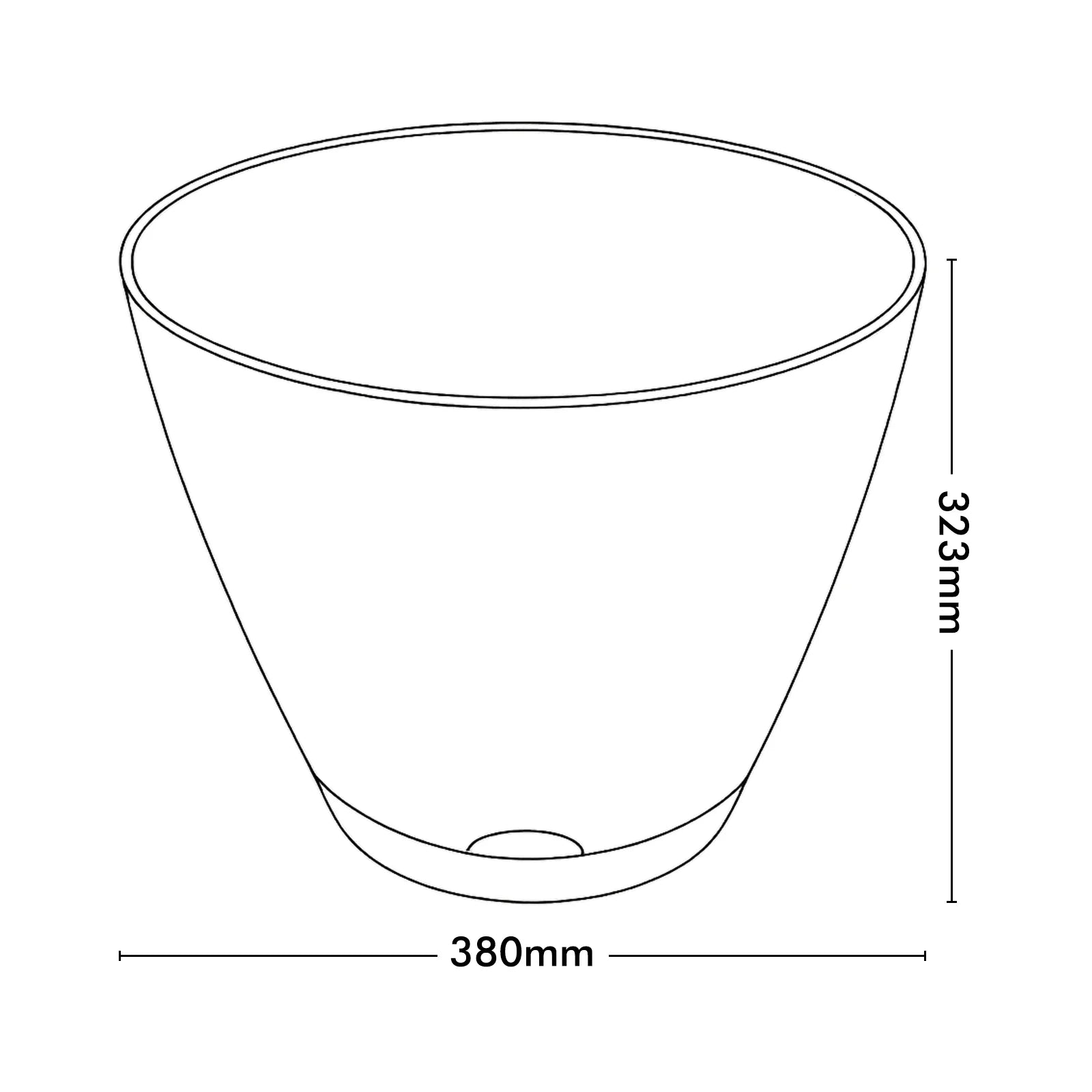 Moda 28cm Charcoal Oslo Self-Watering Planter, large charcoal modern round pot with built-in water reservoir