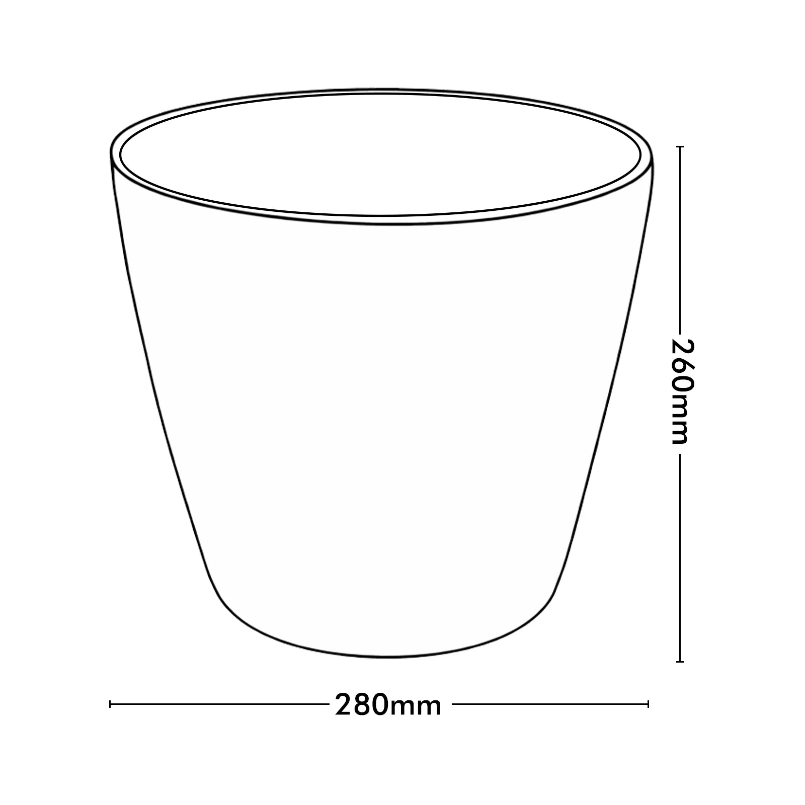 Moda 28cm Warm White Round Premium Self-Watering Plastic Pot, large warm white pot with built-in water reservoir