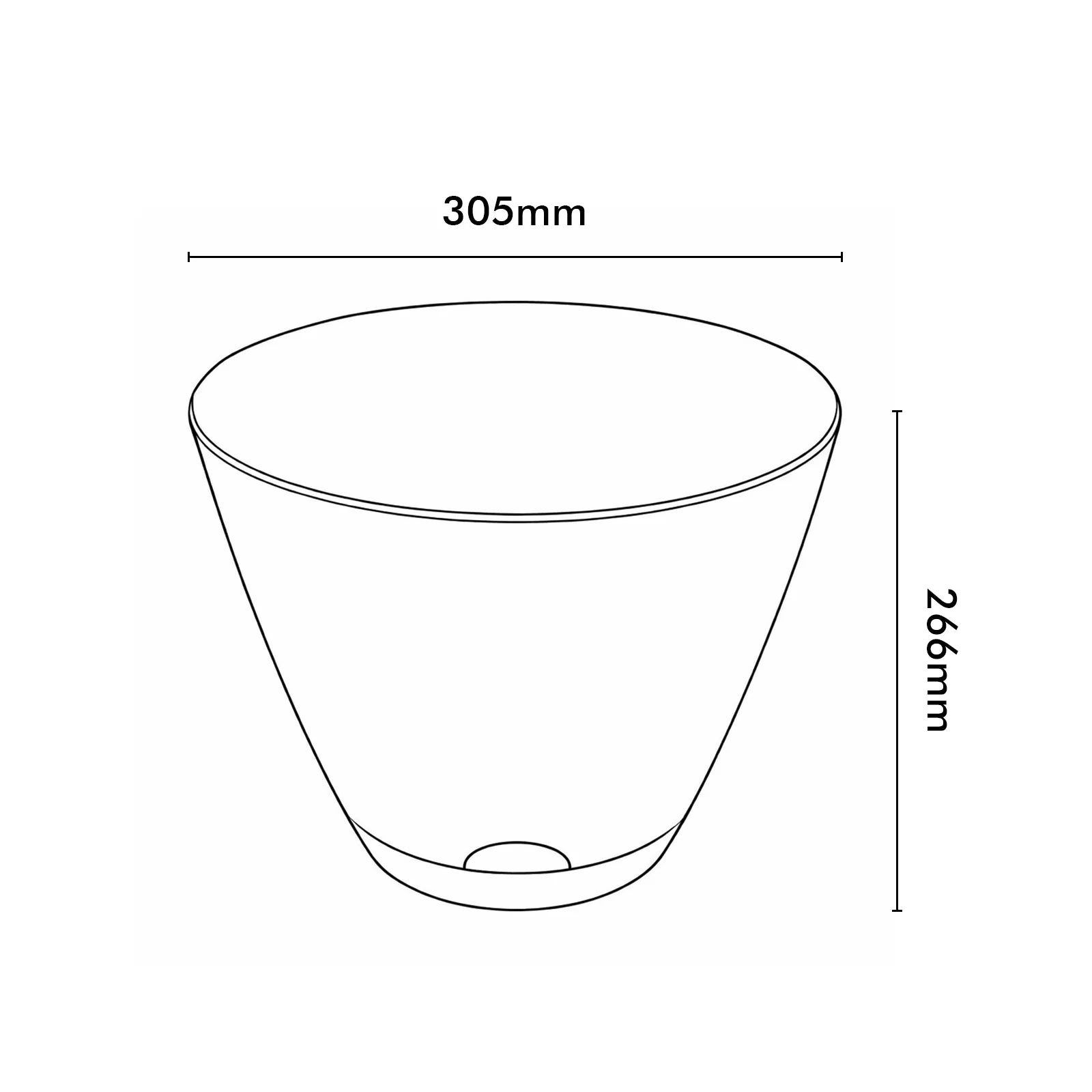 Moda 30cm Grey Oslo Self-Watering Planter, extra large grey modern round pot with built-in water reservoir
