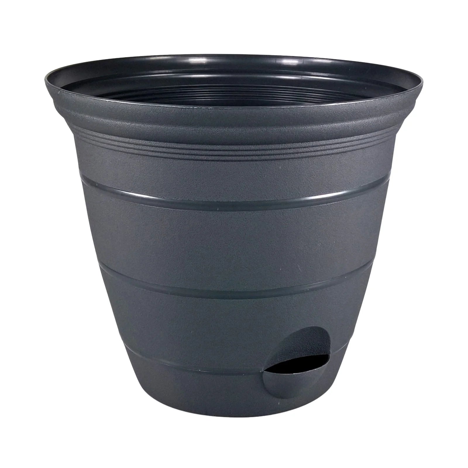 Moda 38cm Charcoal Roman Self-Watering Planter, jumbo charcoal classic-style pot with built-in water reservoir