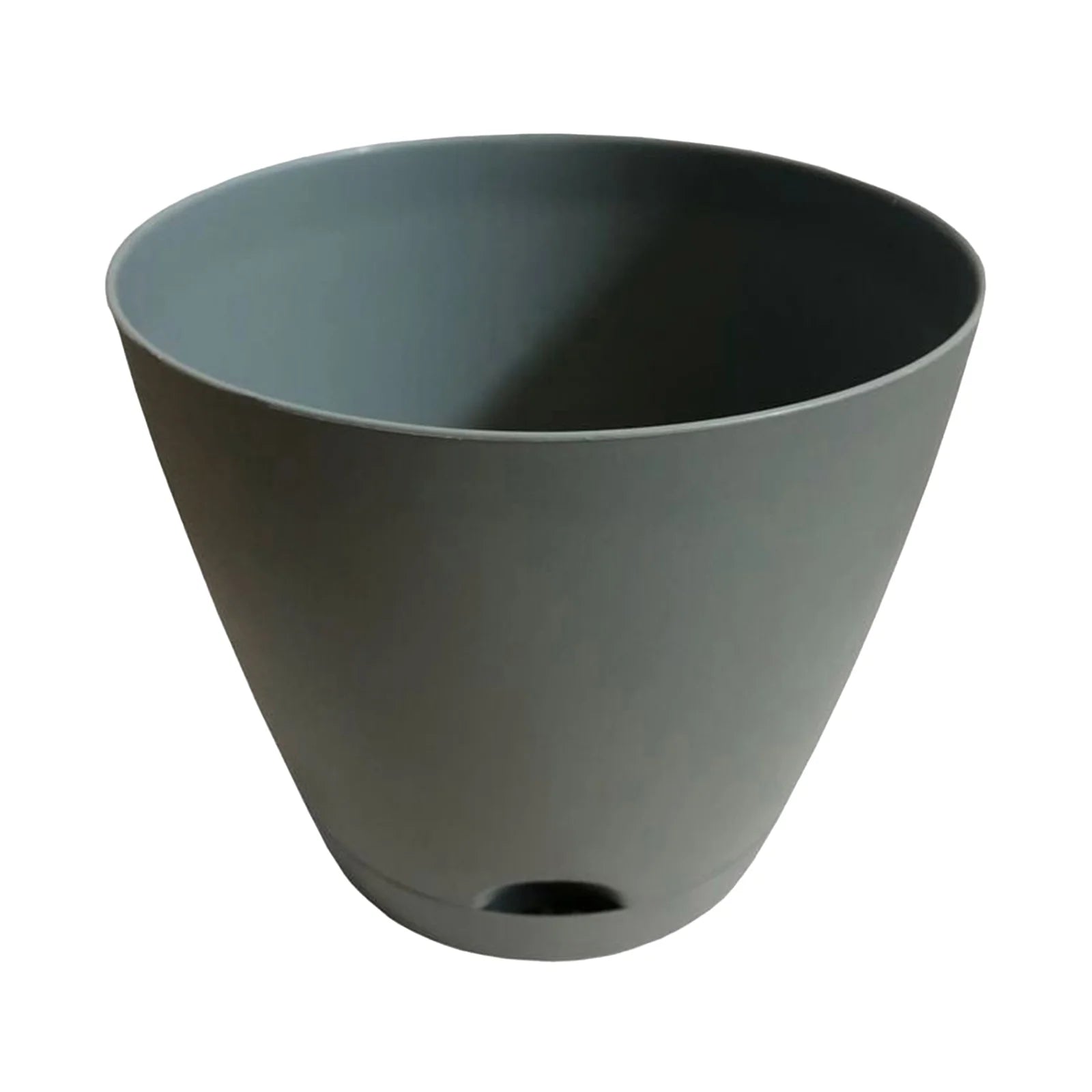 Moda 38cm Grey Oslo Self-Watering Planter, jumbo grey modern round pot with built-in water reservoir