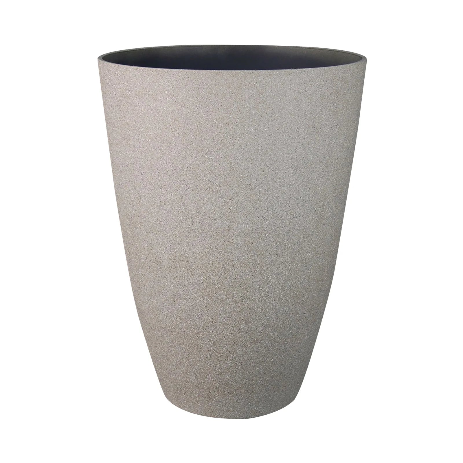 Moda 40cm Sandstone Tall Faux Planter, tall slim sandstone faux stone effect pot for indoor and outdoor plants