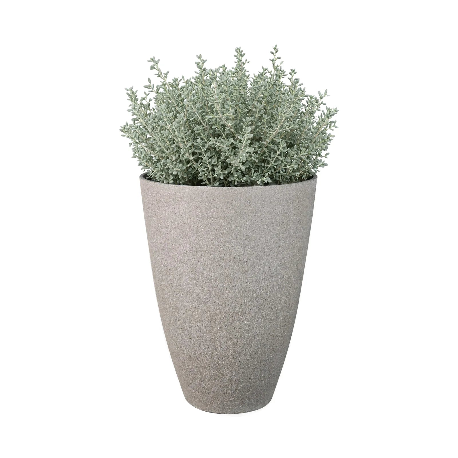 Moda 40cm Sandstone Tall Faux Planter, tall slim sandstone faux stone effect pot for indoor and outdoor plants
