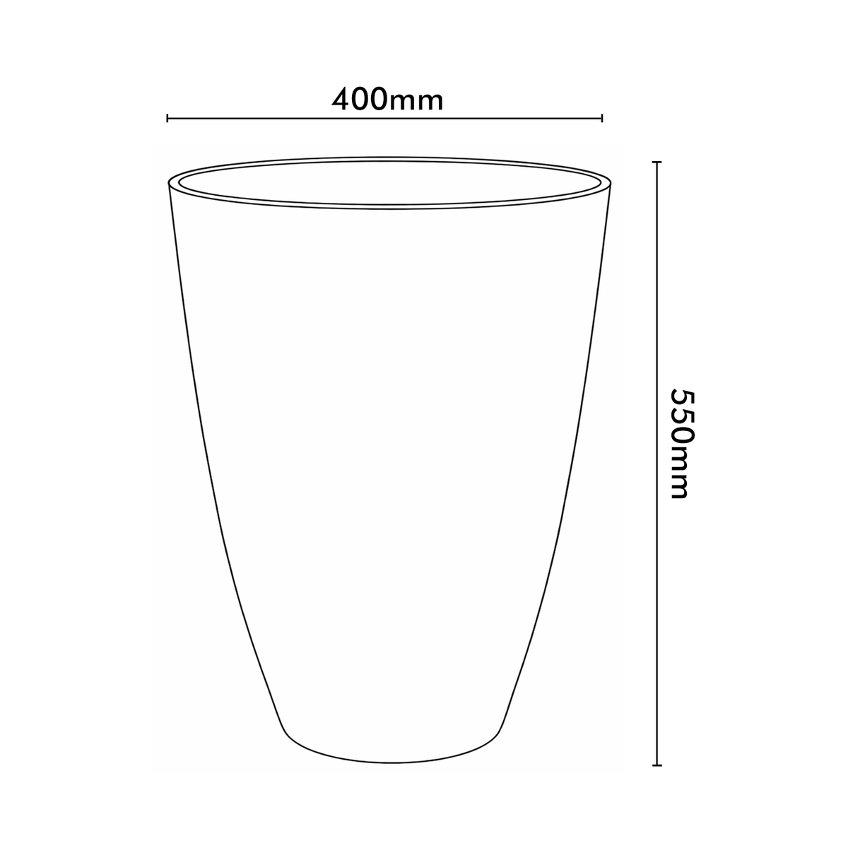 Moda 40cm Sandstone Tall Faux Planter, tall slim sandstone faux stone effect pot for indoor and outdoor plants