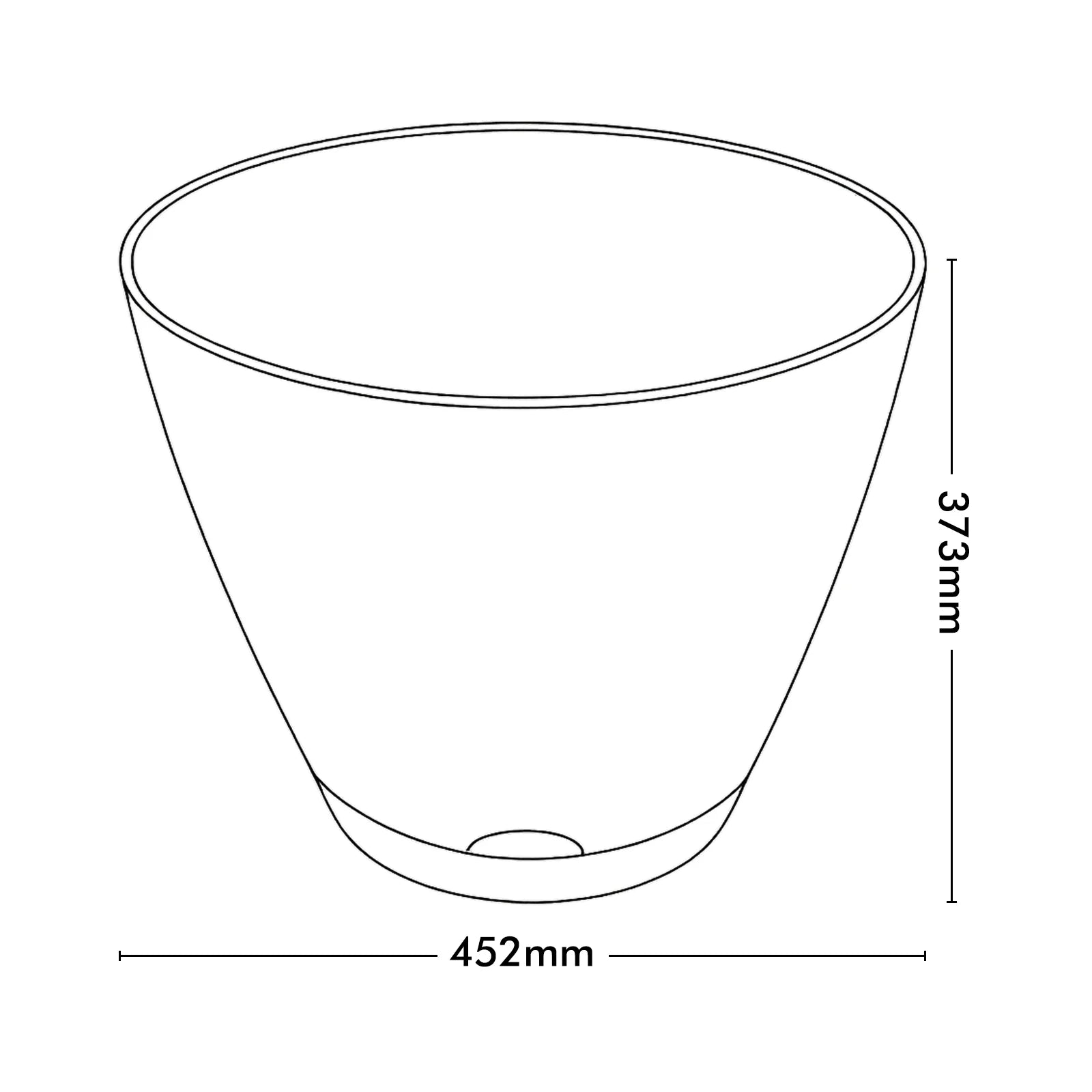 Moda 46cm Charcoal Oslo Self-Watering Planter, XXL charcoal modern round pot with built-in water reservoir